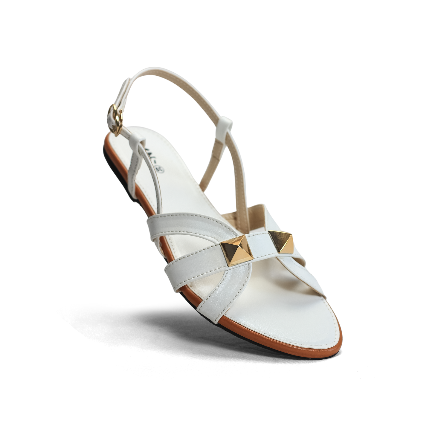 Studded Flat Sandals with Ankle Strap - Nawabi shoes bd