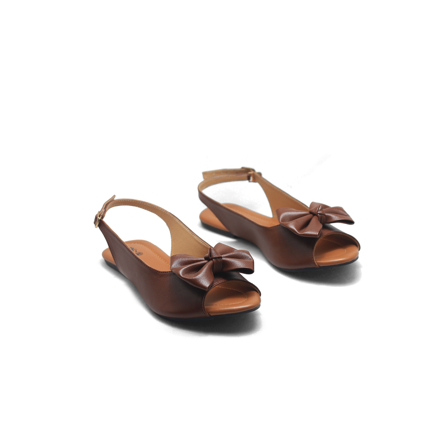 Elegant Green Bow Slingback Women’s Flats | Stylish & Comfortable Peep-Toe Shoes
