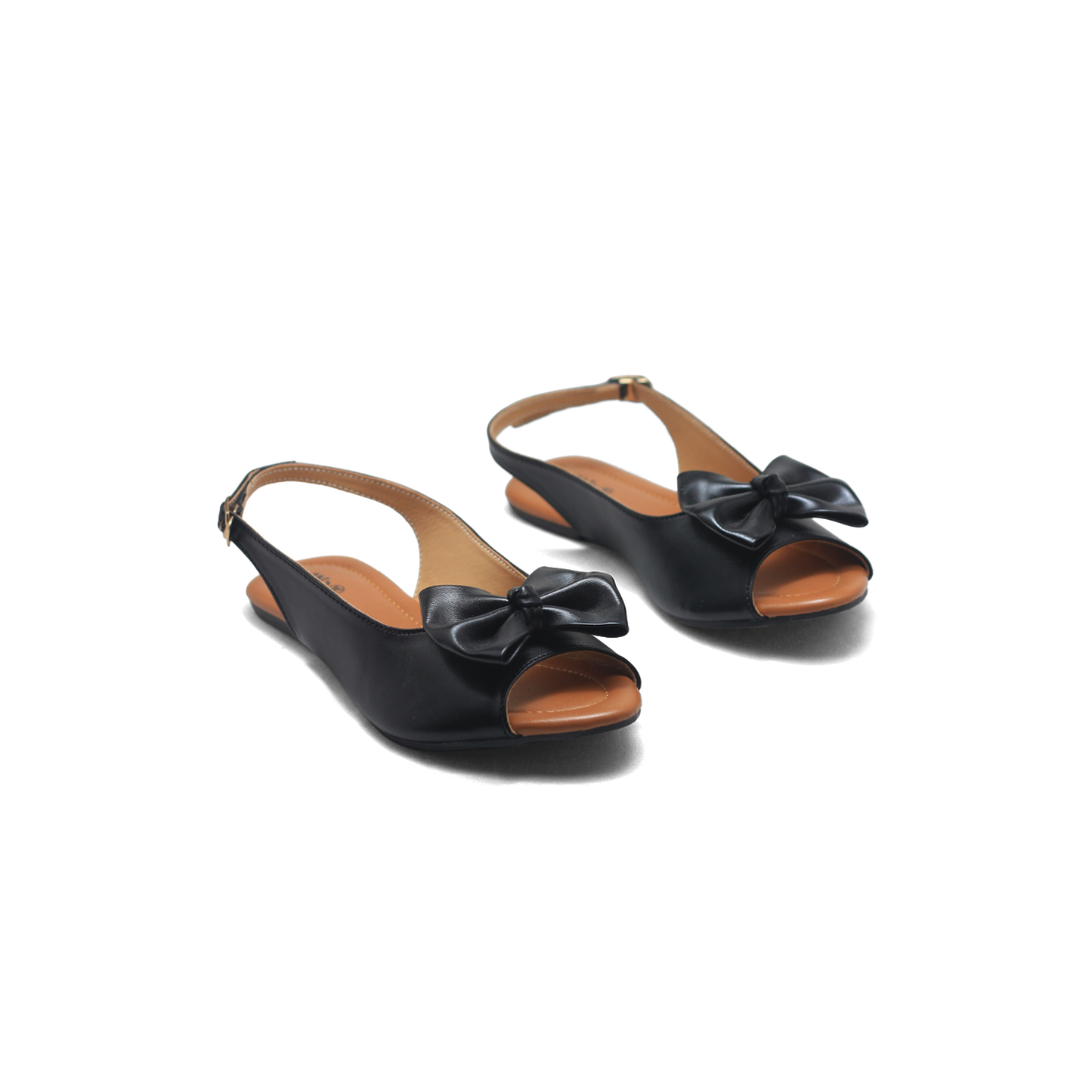 Elegant Green Bow Slingback Women’s Flats | Stylish & Comfortable Peep-Toe Shoes