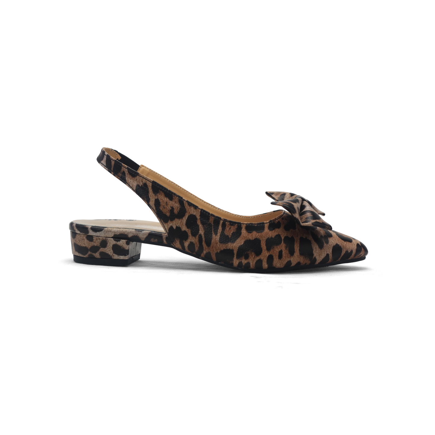 Dreamy Gleam Leopard Print Slingback Kitten Heels - nawabi shoes bd
