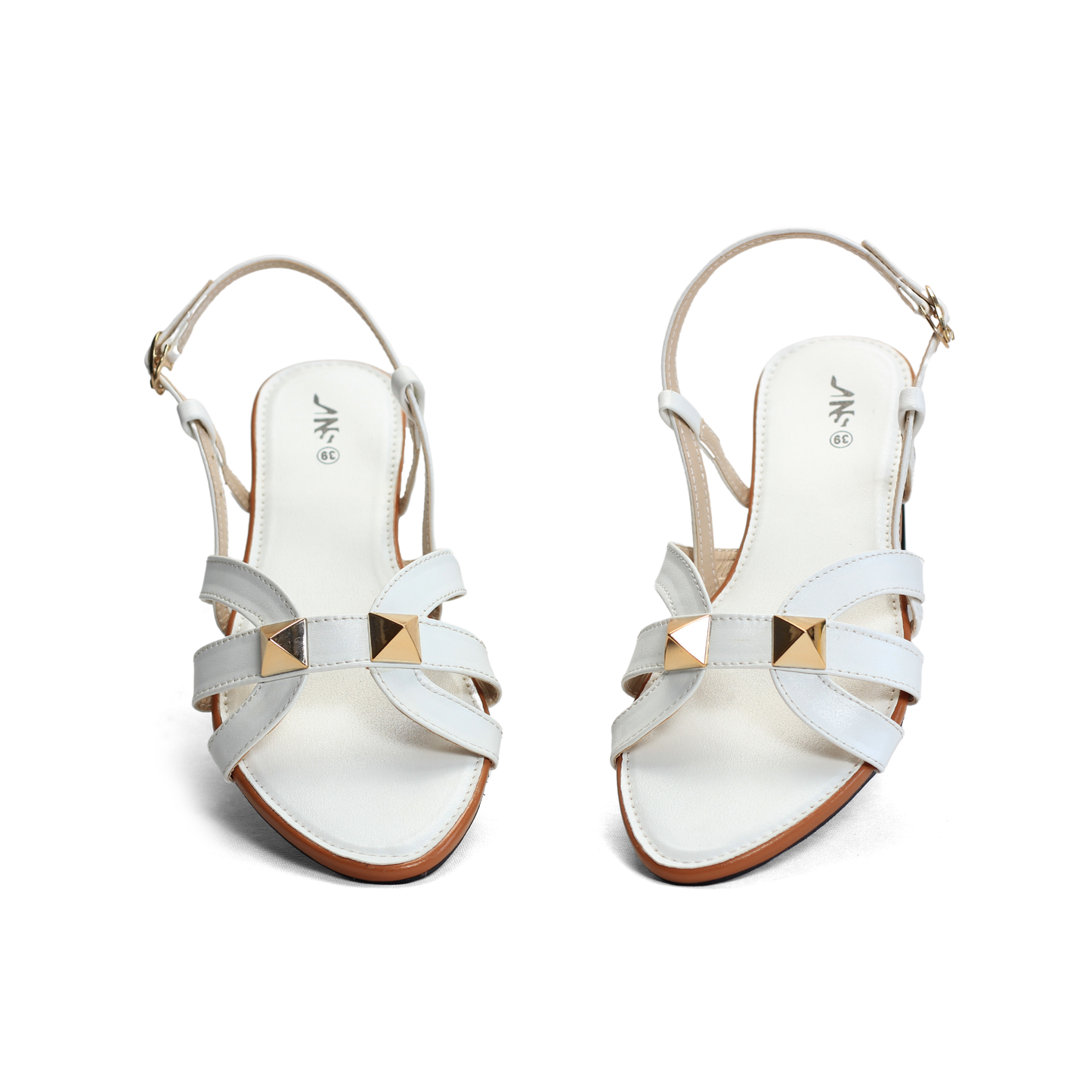 Studded Flat Sandals with Ankle Strap - Nawabi shoes bd