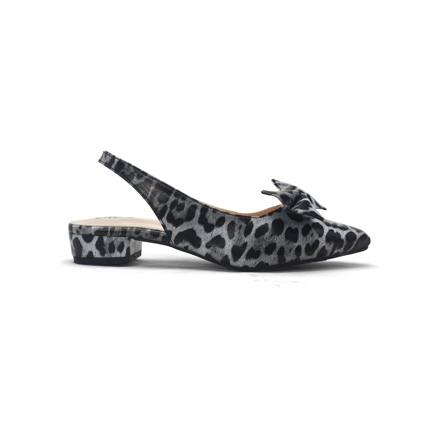 Dreamy Gleam Leopard Print Slingback Kitten Heels - nawabi shoes bd