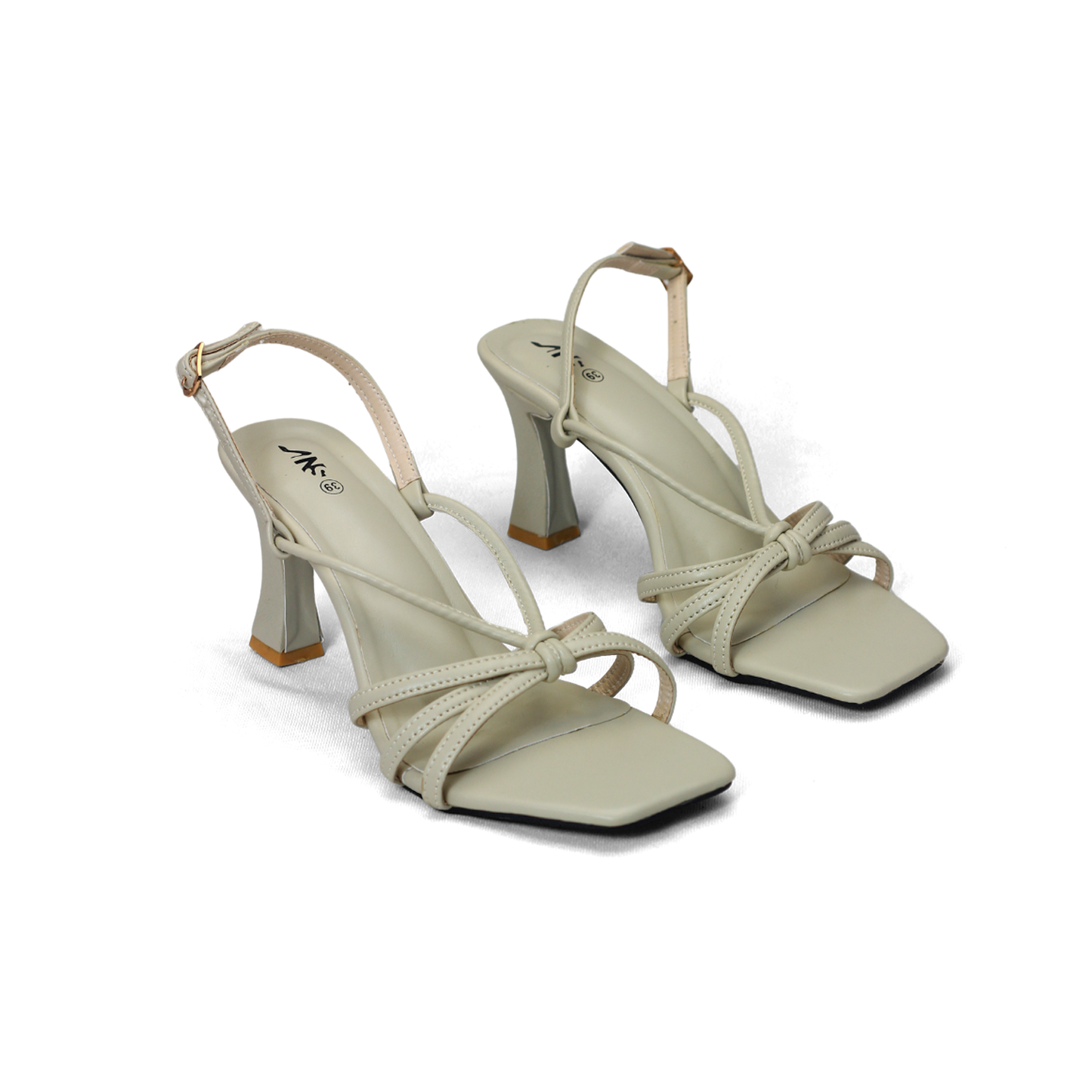 Mint Green Square Toe Heels - Stylish Strappy Sandals" nawabi shoes bd