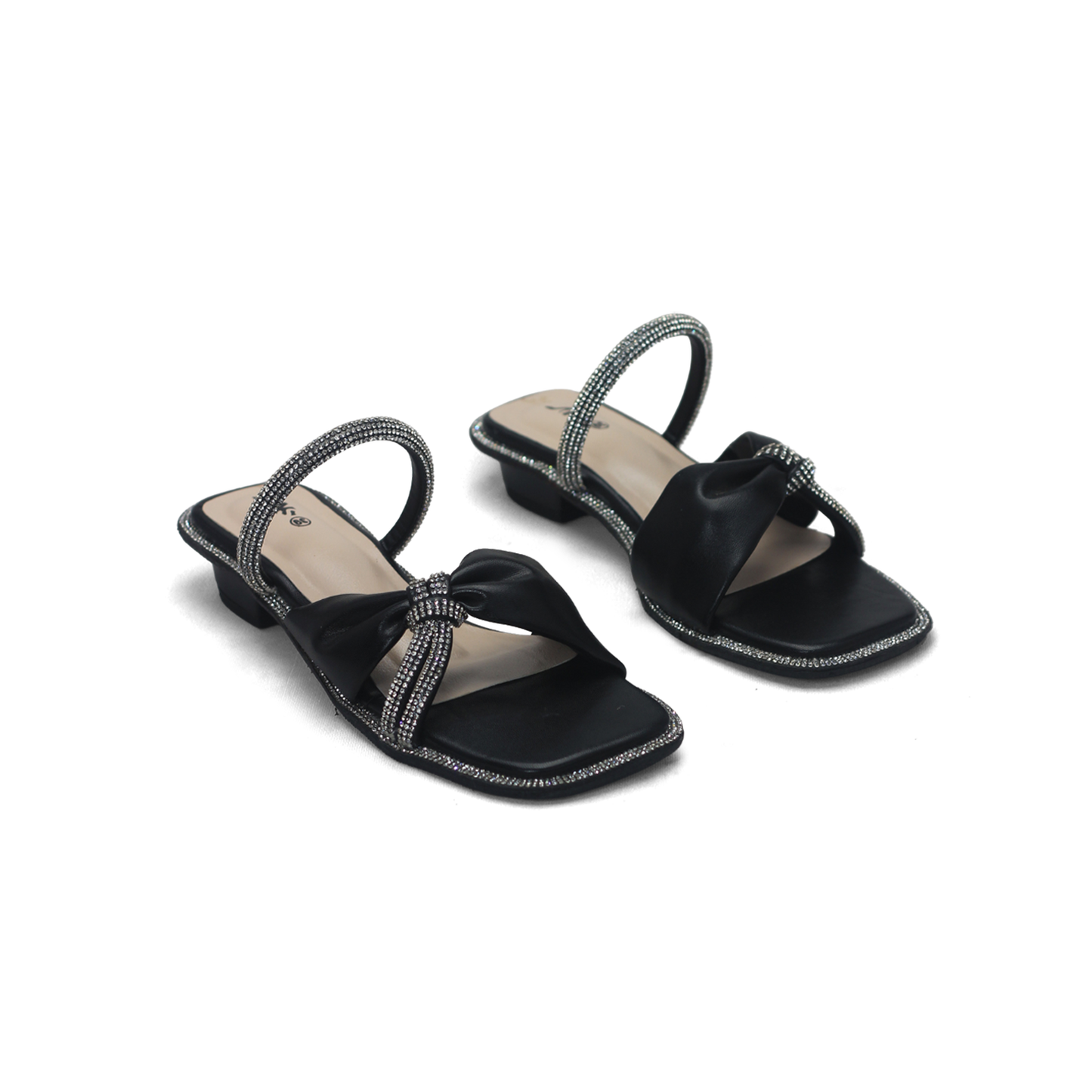 Rhinestone Sandals - Elegant Flat Sandals for Women - Nawabi Shoes BD (Copy)