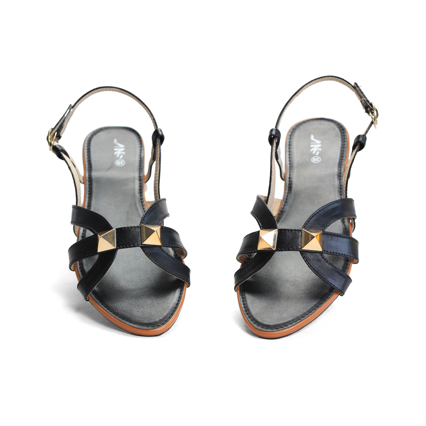 Studded Flat Sandals with Ankle Strap - Nawabi shoes bd