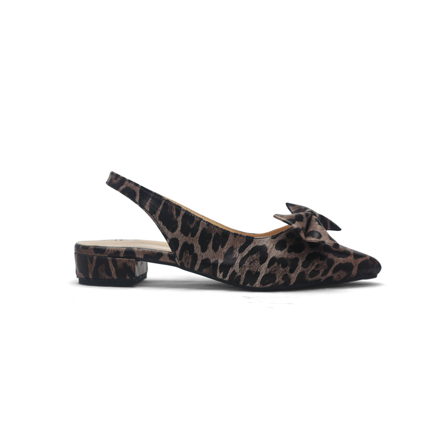 Dreamy Gleam Leopard Print Slingback Kitten Heels - nawabi shoes bd