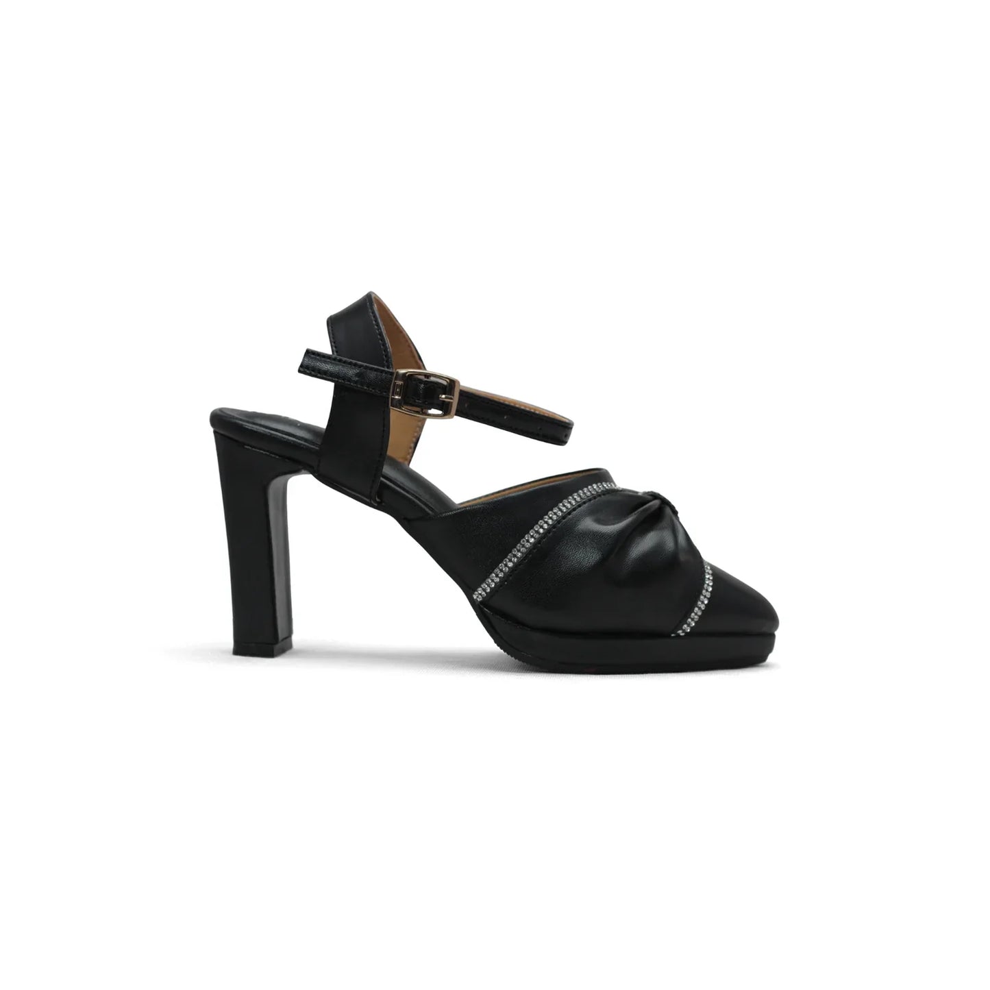 Women Rhinestone Decor Mary Jane Pumps, Chunky Heeled Elegant Pumps - Nawabi Shoes BD