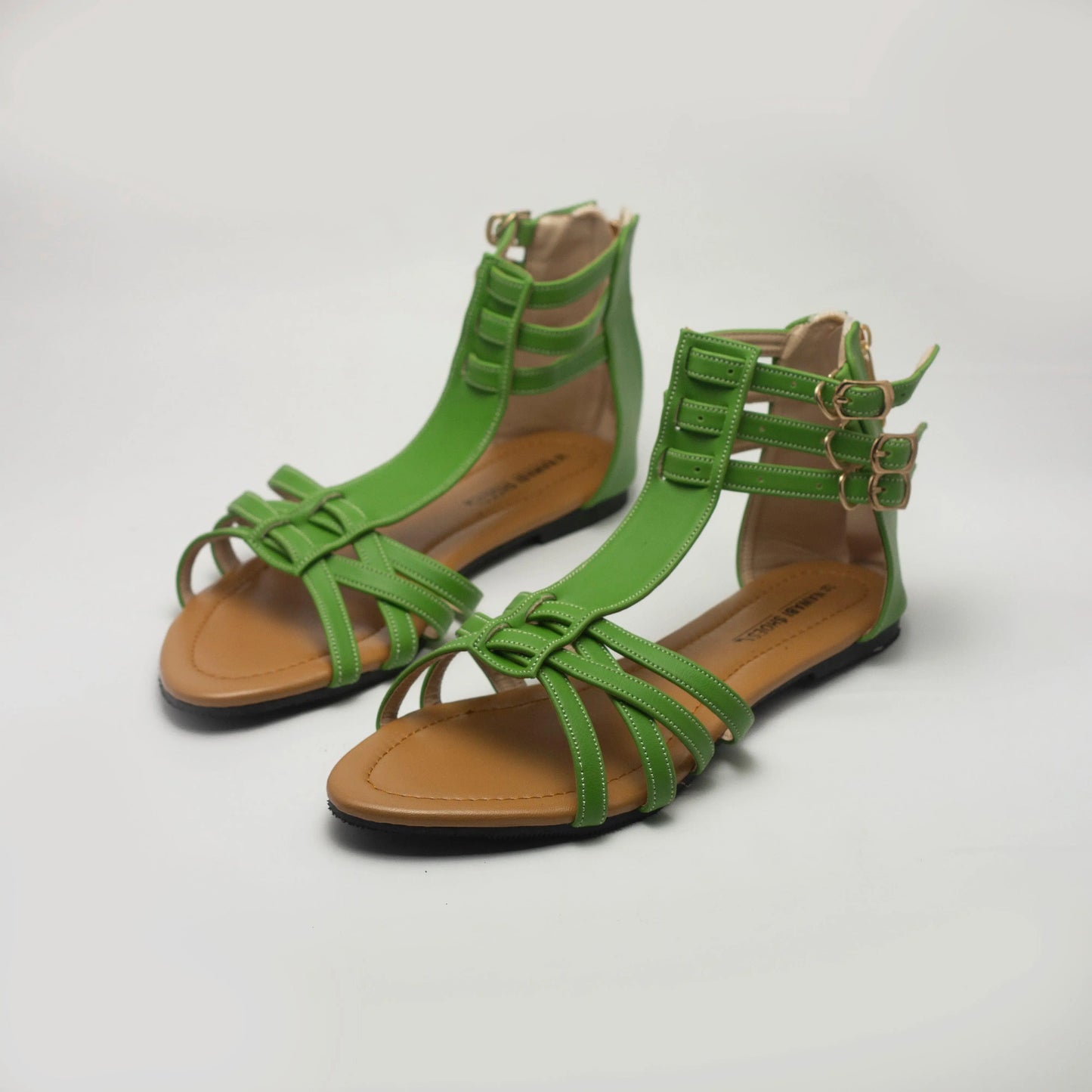 Buy Cross Strap Zipper Women's Flat Sandals | Nawabi Shoes BD - Nawabi Shoes BD