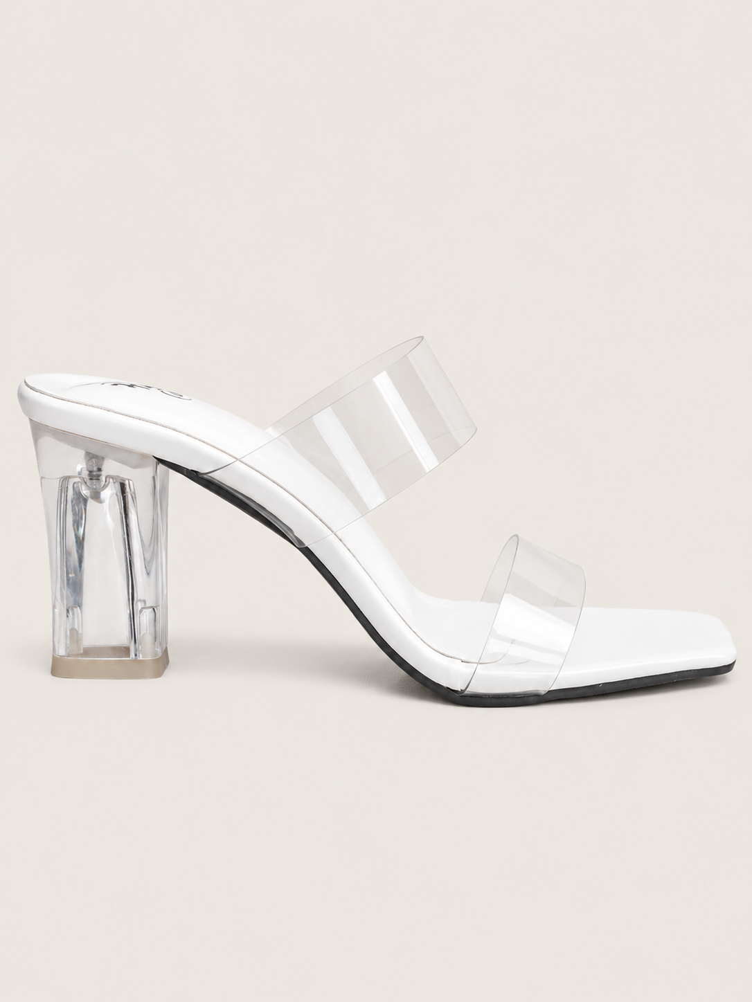 Women’s Clear Block Heel Sandals with Transparent Straps