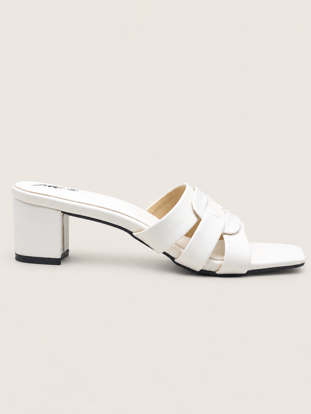 Nawabi Zaria Floral Embroidered Square Toe Block Heel Sandals
