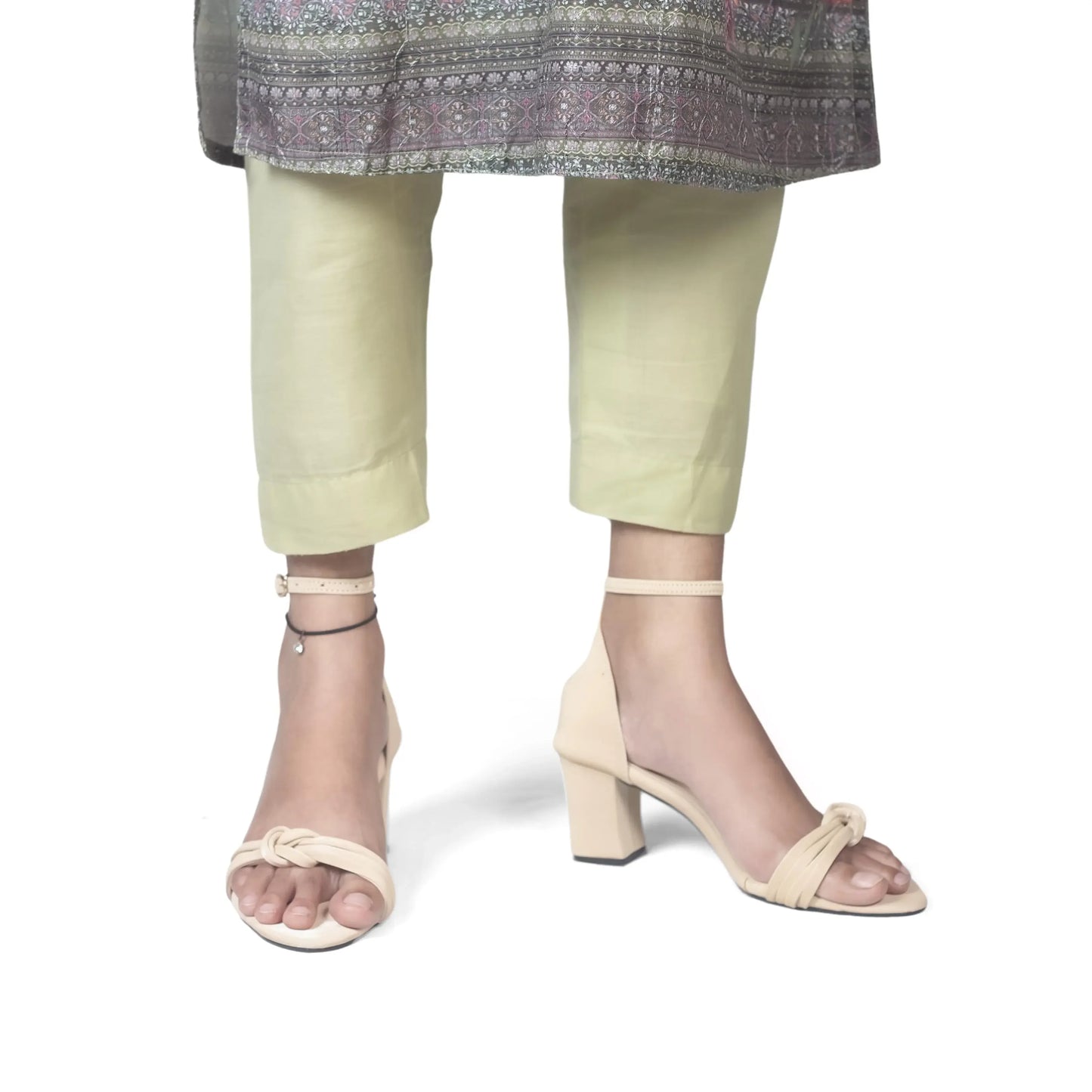 Metal Accent Wide Block Heel | Nawabi Shoes BD - Nawabi Shoes BD