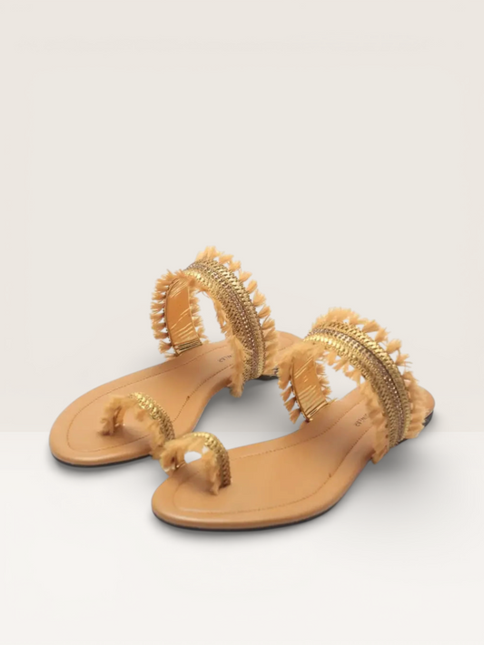 Nagra Classy Flat Sandals | Nawabi Shoes BD - Nawabi Shoes BD