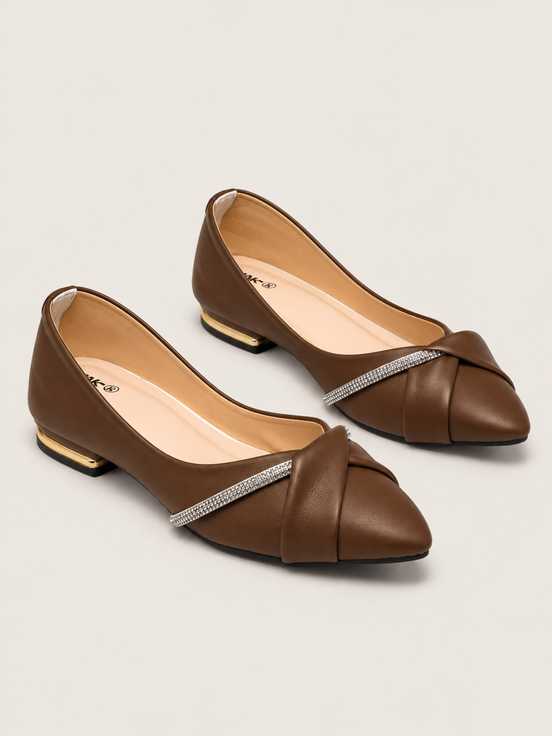 Women's Pointed Toe Rhinestone Ballet Flats | Nawabi Shoes (Copy)
