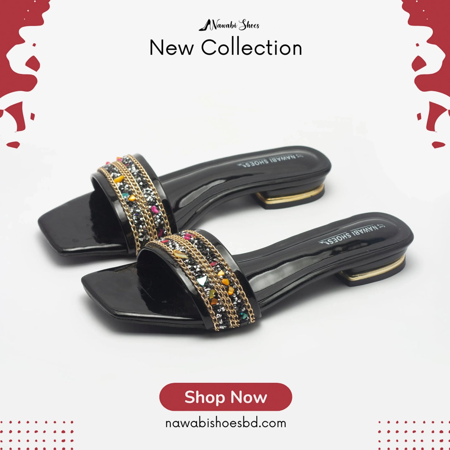Premium Women's Flat Sandals | Nawabi Shoes BD - Nawabi Shoes BD