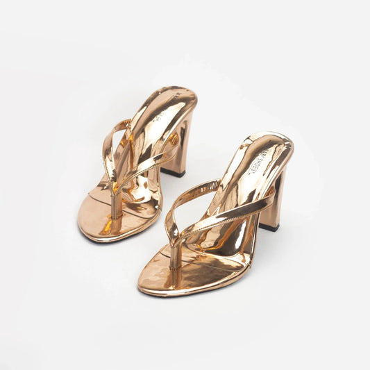 Eye Catching Open Toe Block Heels Luxury Shoes | Nawabi Shoes BD - Nawabi Shoes BD