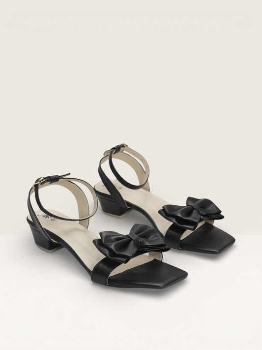 Women's Sandals with Bow Detail and Block Heel" - Nawabi Shoes BD - Nawabi Shoes BD