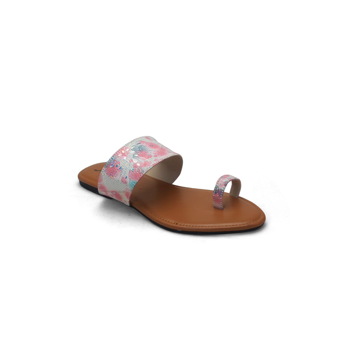 Stylish & Comfortable Sliders - Floral Print Criss-Cross Sandals - Nawabi shoes bd