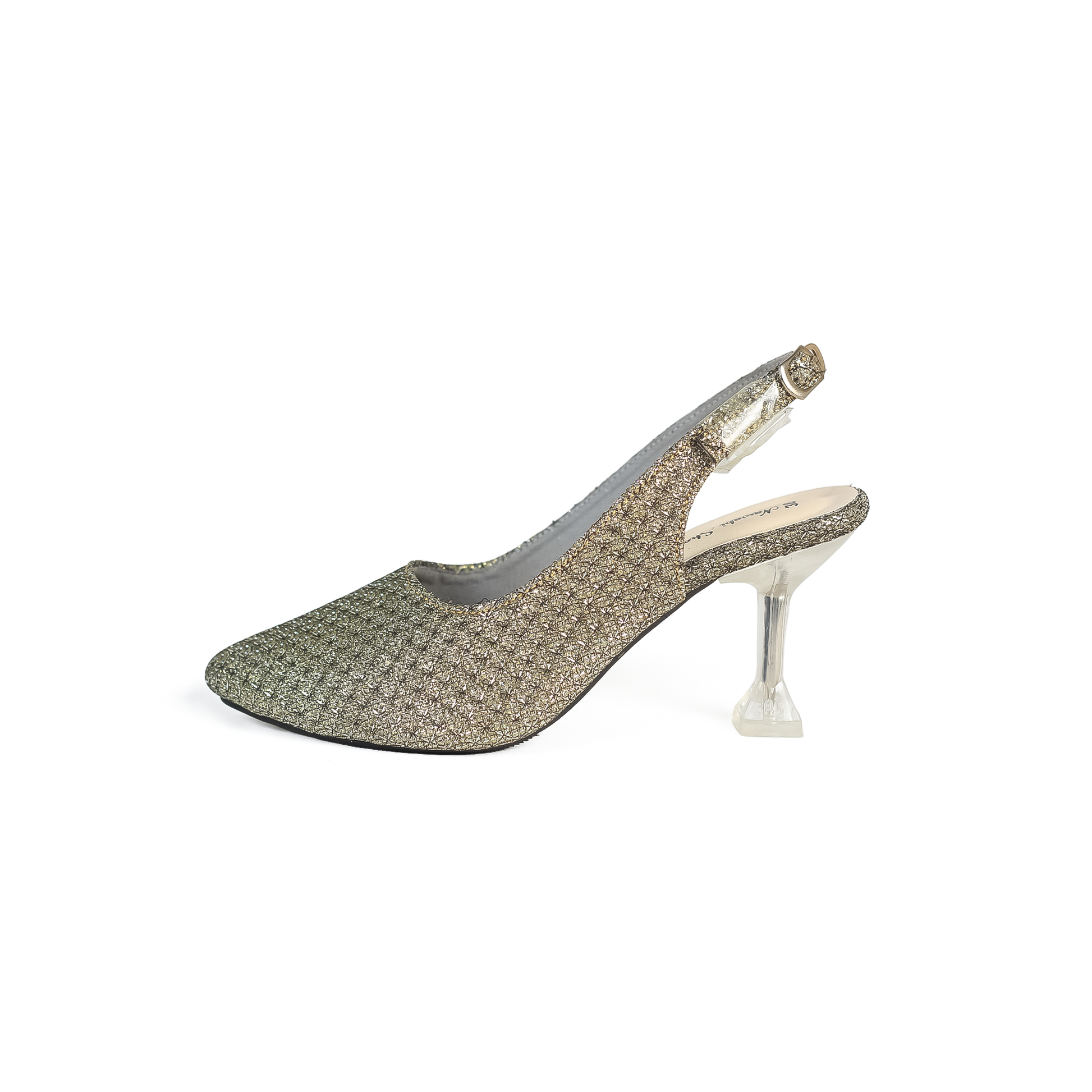 Olive Half Transparent Heels-Nawabi Shoes BD