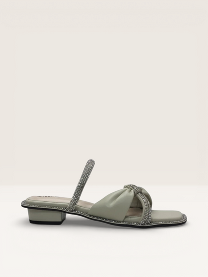 Rhinestone Sandals - Elegant Flat Sandals for Women - Nawabi Shoes BD - Nawabi Shoes BD