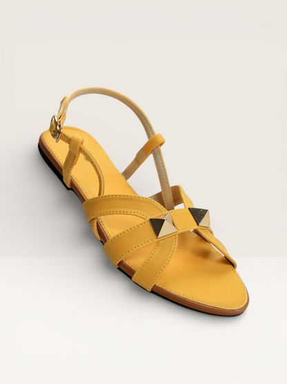 Studded Flat Sandals with Ankle Strap - Nawabi shoes bd - Nawabi Shoes BD