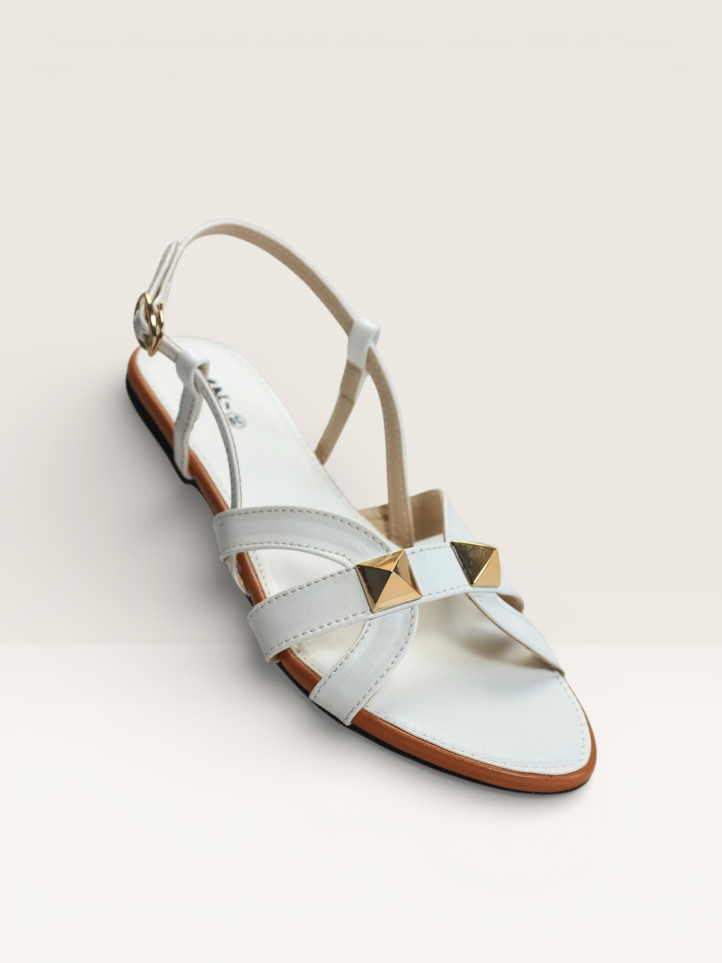 Studded Flat Sandals with Ankle Strap - Nawabi shoes bd - Nawabi Shoes BD