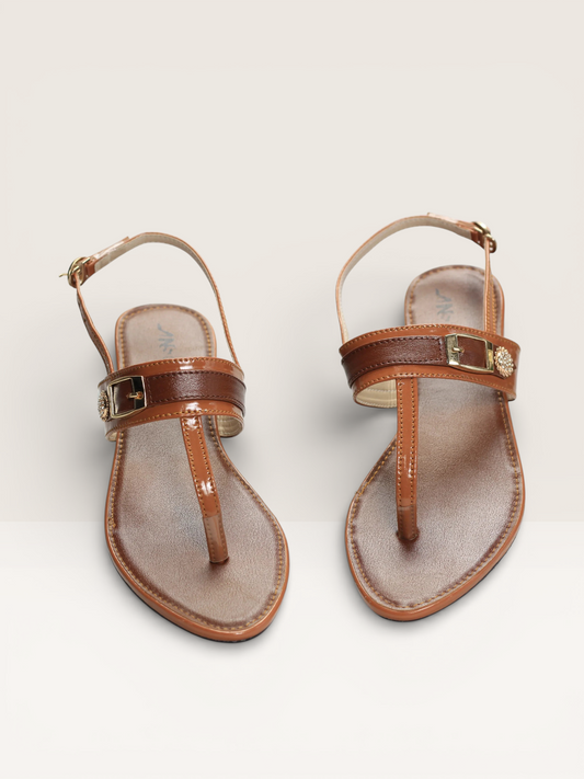 Thong Sandals with Embellished Buckle - Nawabi shoes bd - Nawabi Shoes BD