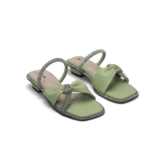 Rhinestone Sandals - Elegant Flat Sandals for Women -  Nawabi Shoes BD (Copy)