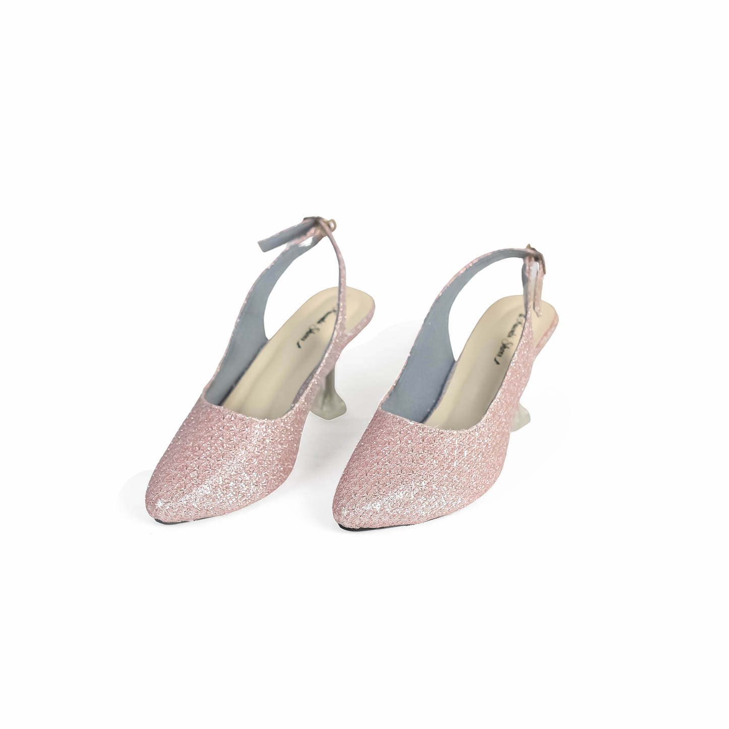 Light Pink Half Transparent Heels-Nawabi Shoes BD