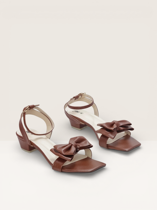Women's Sandals with Bow Detail and Block Heel" - Nawabi Shoes BD - Nawabi Shoes BD