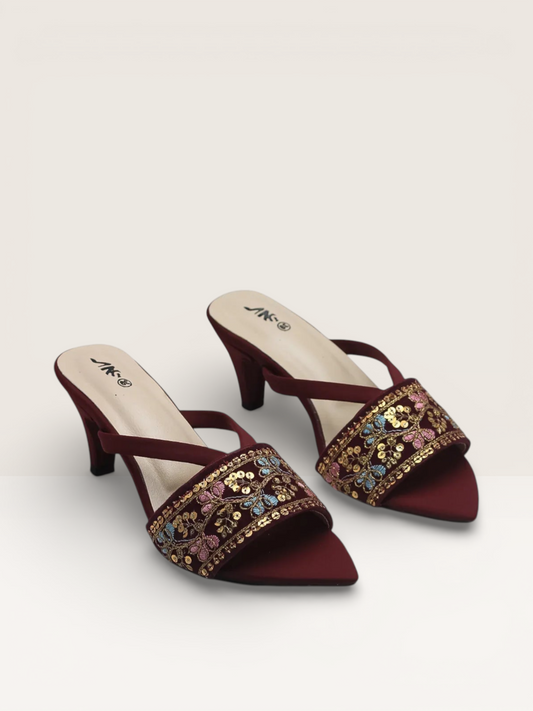 Embellished Heels | for Girls for Festivities Prose Sandals – Nawabi Shoes BD - Nawabi Shoes BD
