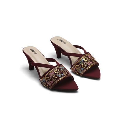 Embellished Heels | for Girls for Festivities Prose Sandals   – Nawabi Shoes BD