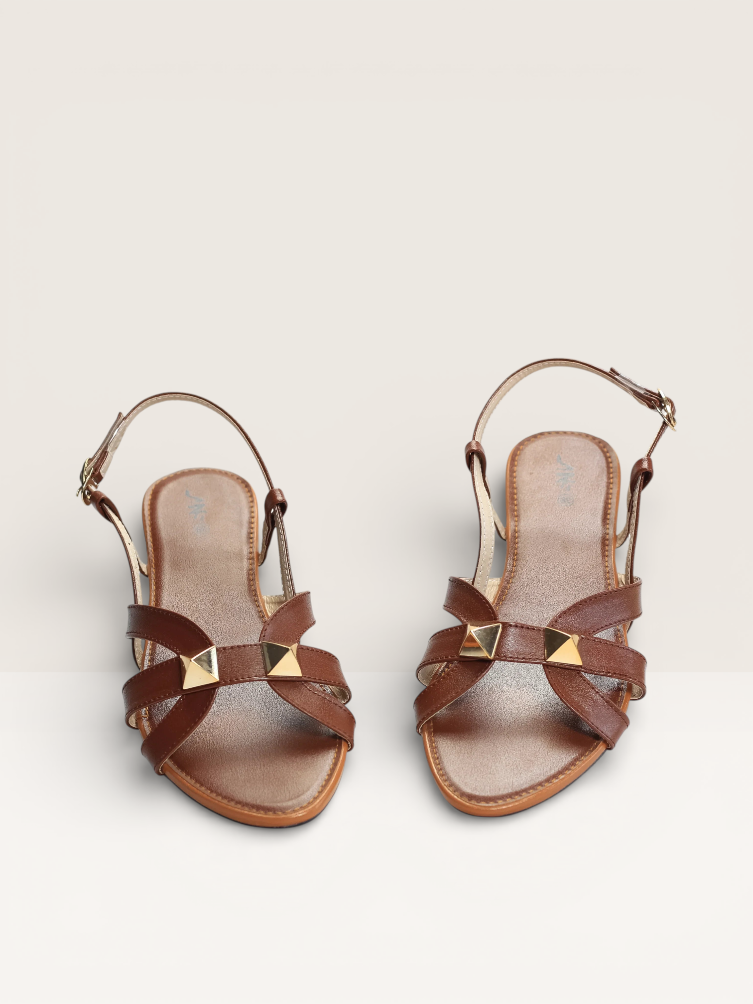 Studded Flat Sandals with Ankle Strap - Nawabi shoes bd - Nawabi Shoes BD