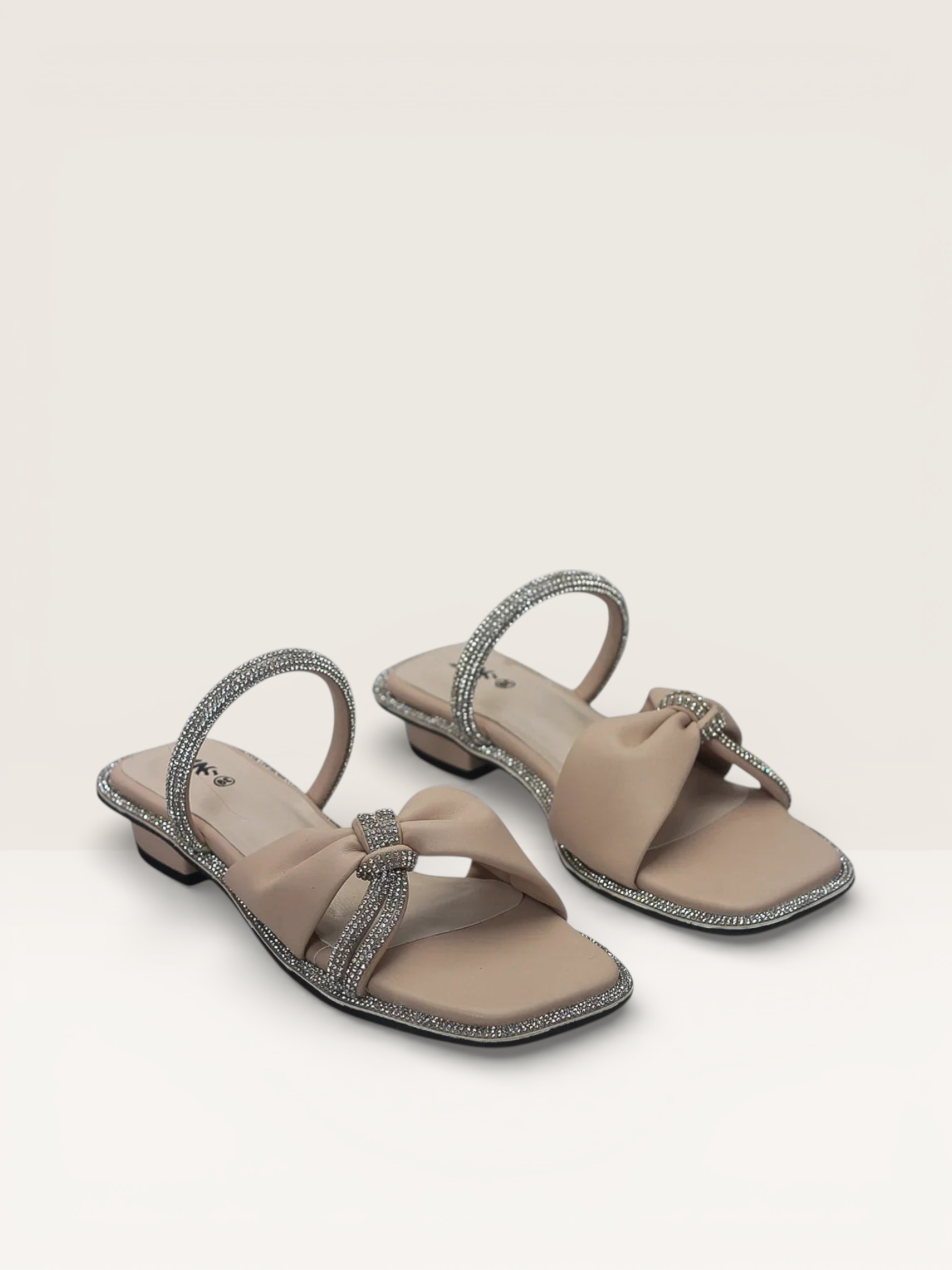 Rhinestone Sandals - Elegant Flat Sandals for Women - Nawabi Shoes BD - Nawabi Shoes BD