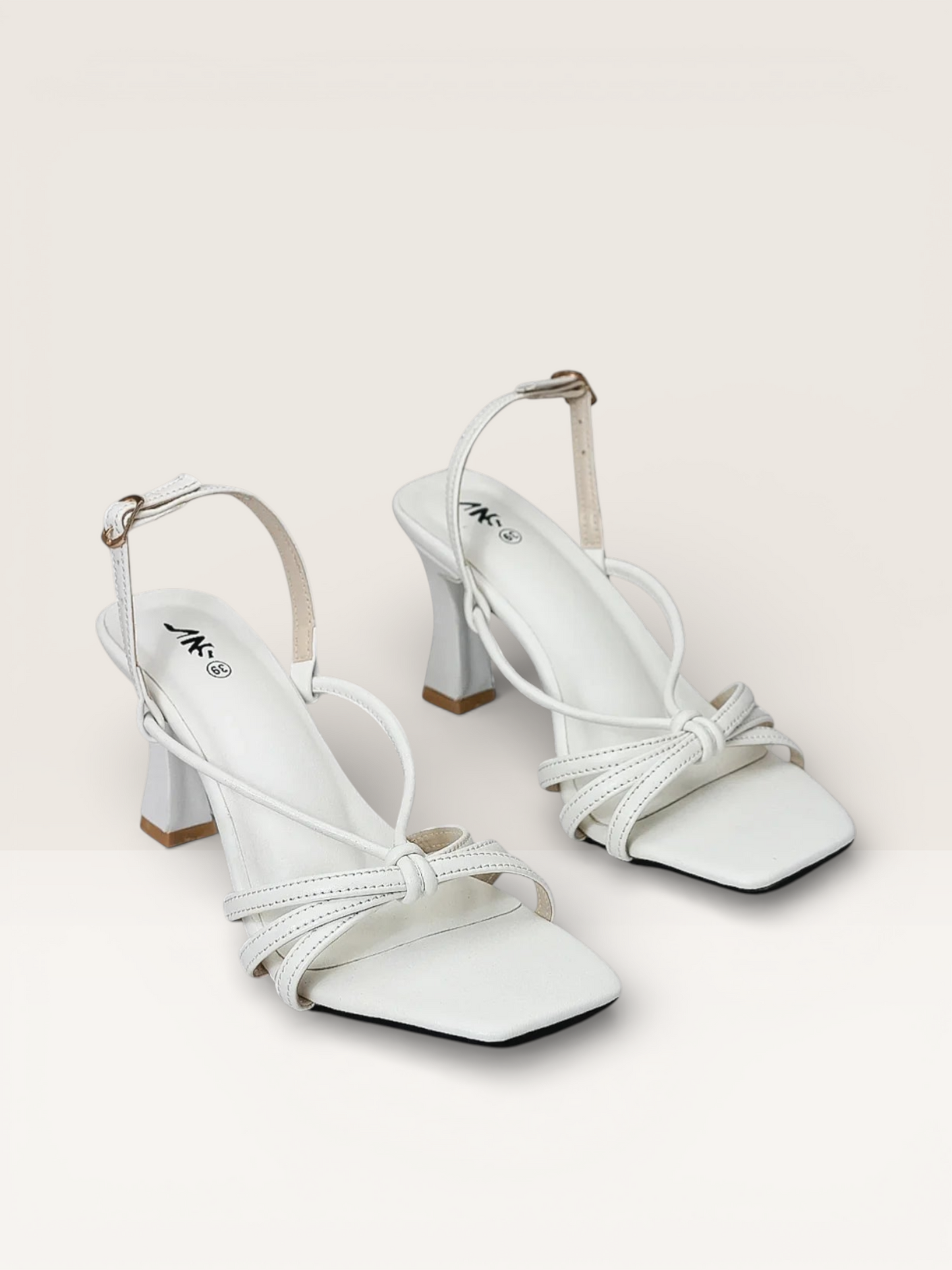 Mint Green Square Toe Heels - Stylish Strappy Sandals" nawabi shoes bd - Nawabi Shoes BD