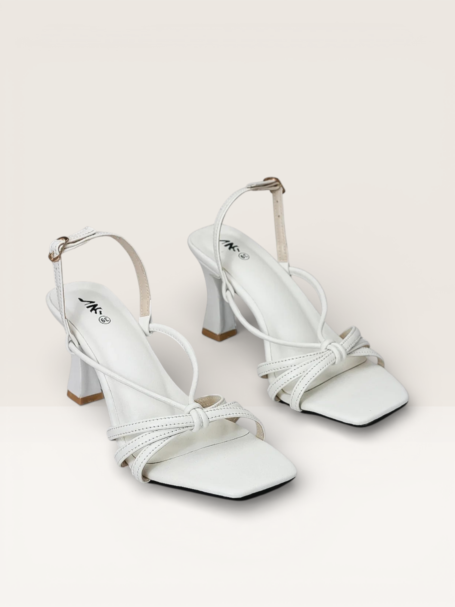 Mint Green Square Toe Heels - Stylish Strappy Sandals" nawabi shoes bd - Nawabi Shoes BD
