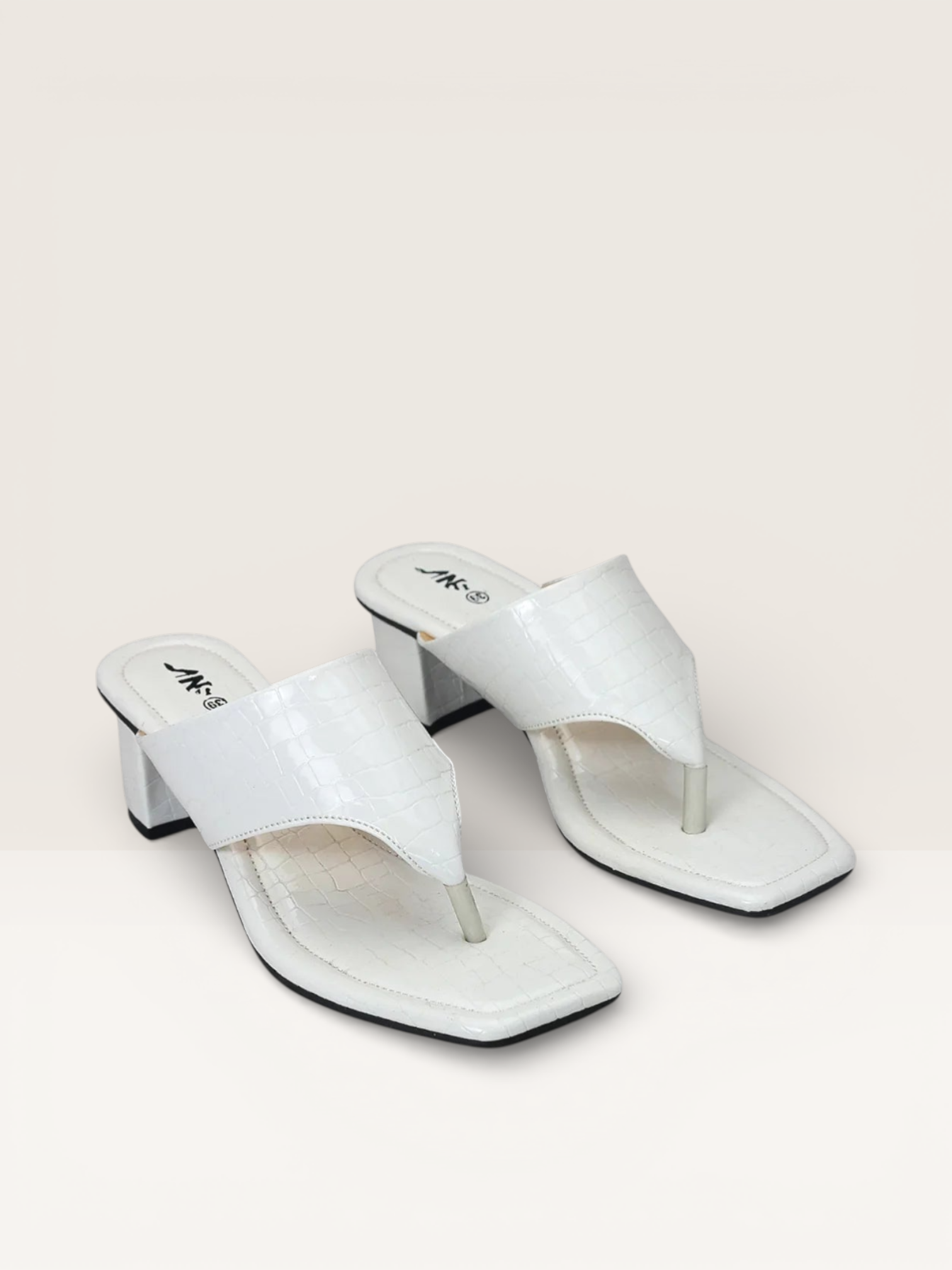 Women's Pink Croc Print Heeled Sandals | Stylish & Trendy - Nawabi Shoes BD - Nawabi Shoes BD