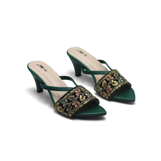 Embellished Heels | for Girls for Festivities Prose Sandals   – Nawabi Shoes BD