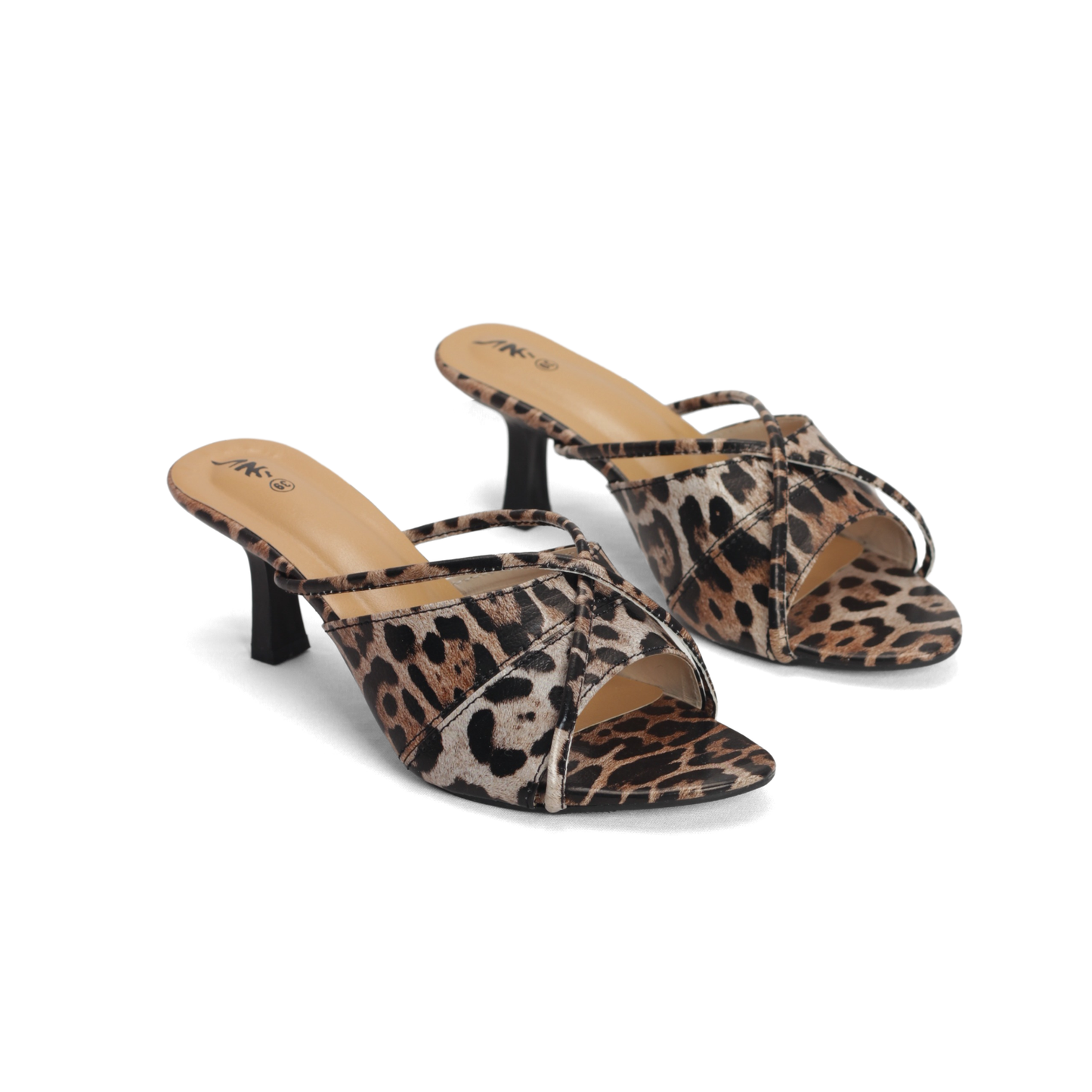 Women's Leopard Print Kitten Heels for Summer" Nawabi Shoes BD