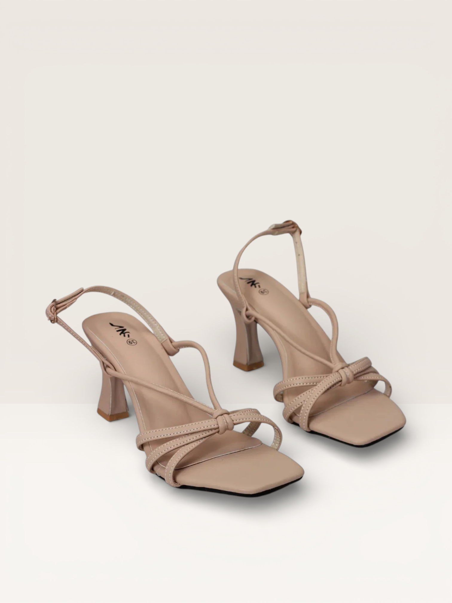 Mint Green Square Toe Heels - Stylish Strappy Sandals" nawabi shoes bd - Nawabi Shoes BD