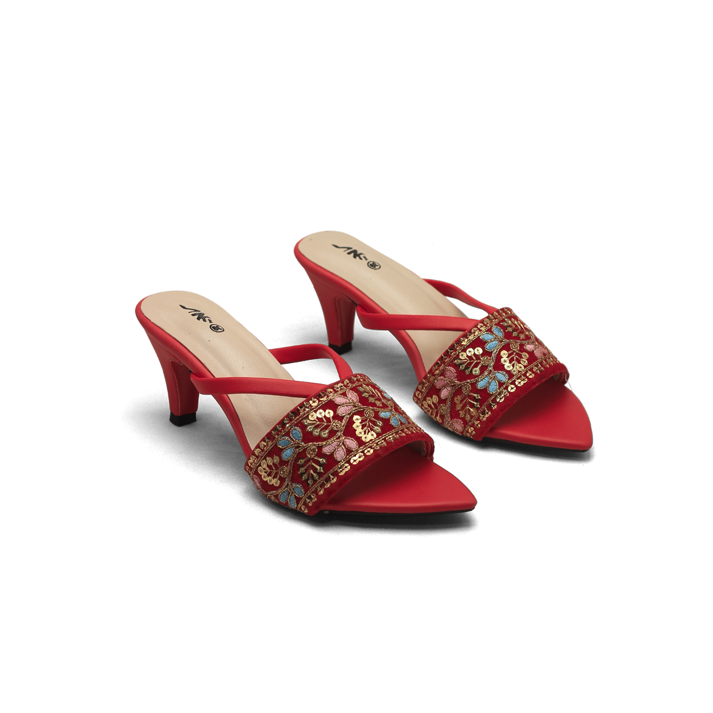 Embellished Heels | for Girls for Festivities Prose Sandals   – Nawabi Shoes BD