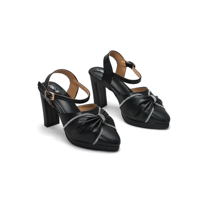Women Rhinestone Decor Mary Jane Pumps, Chunky Heeled Elegant Pumps