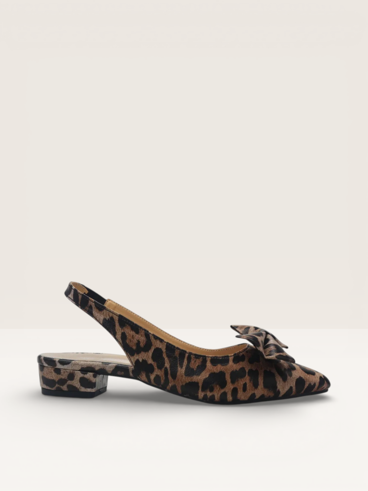 Dreamy Gleam Leopard Print Slingback Kitten Heels - nawabi shoes bd - Nawabi Shoes BD