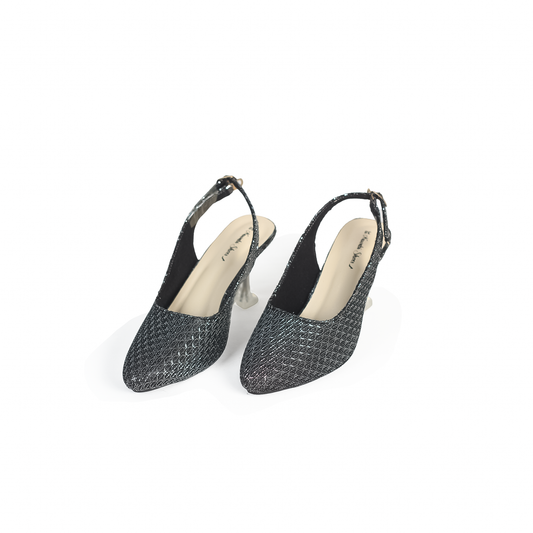 Black Half Transparent Heels-Nawabi Shoes BD