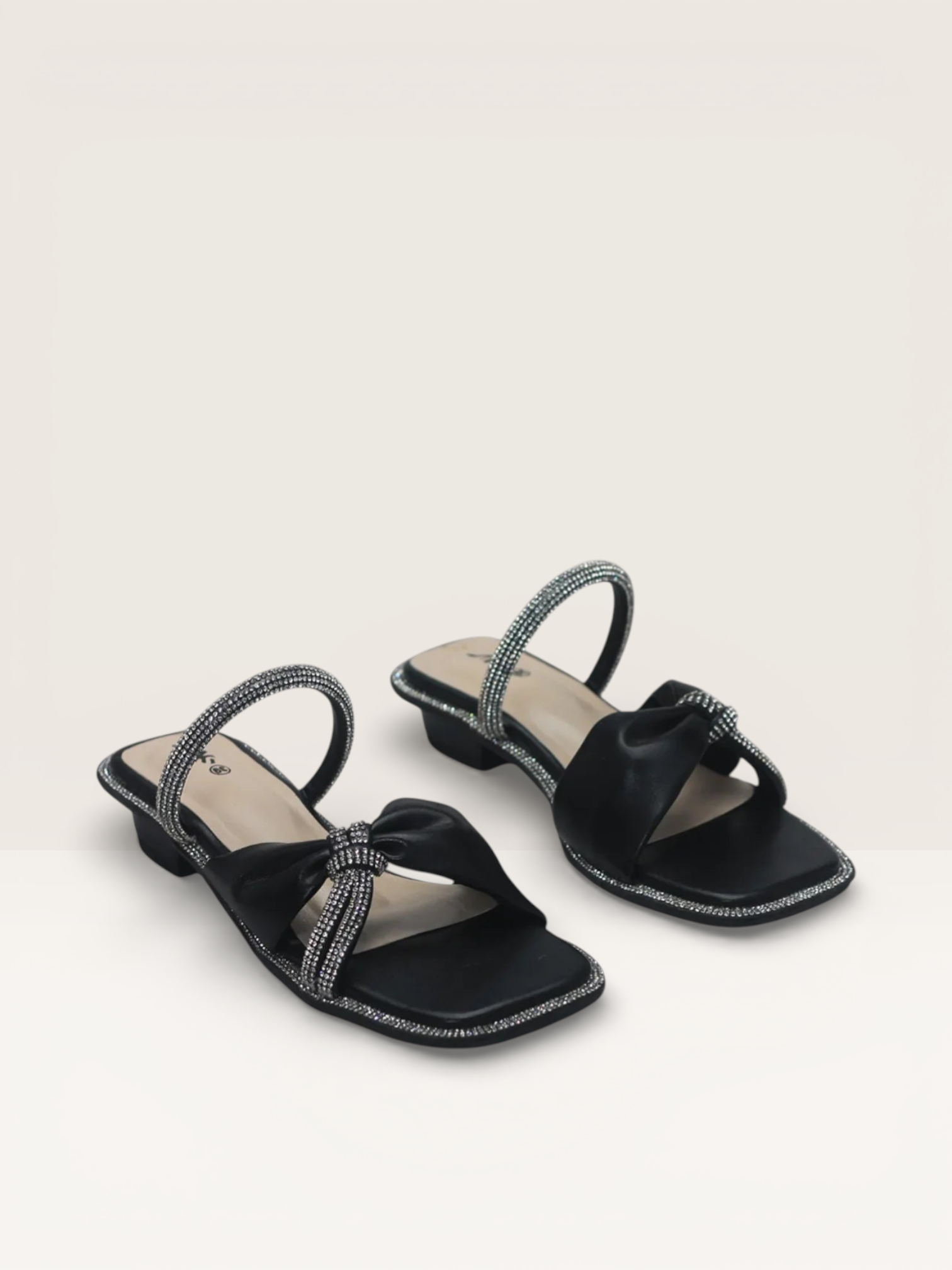 Rhinestone Sandals - Elegant Flat Sandals for Women - Nawabi Shoes BD - Nawabi Shoes BD