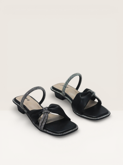 Rhinestone Sandals - Elegant Flat Sandals for Women - Nawabi Shoes BD - Nawabi Shoes BD