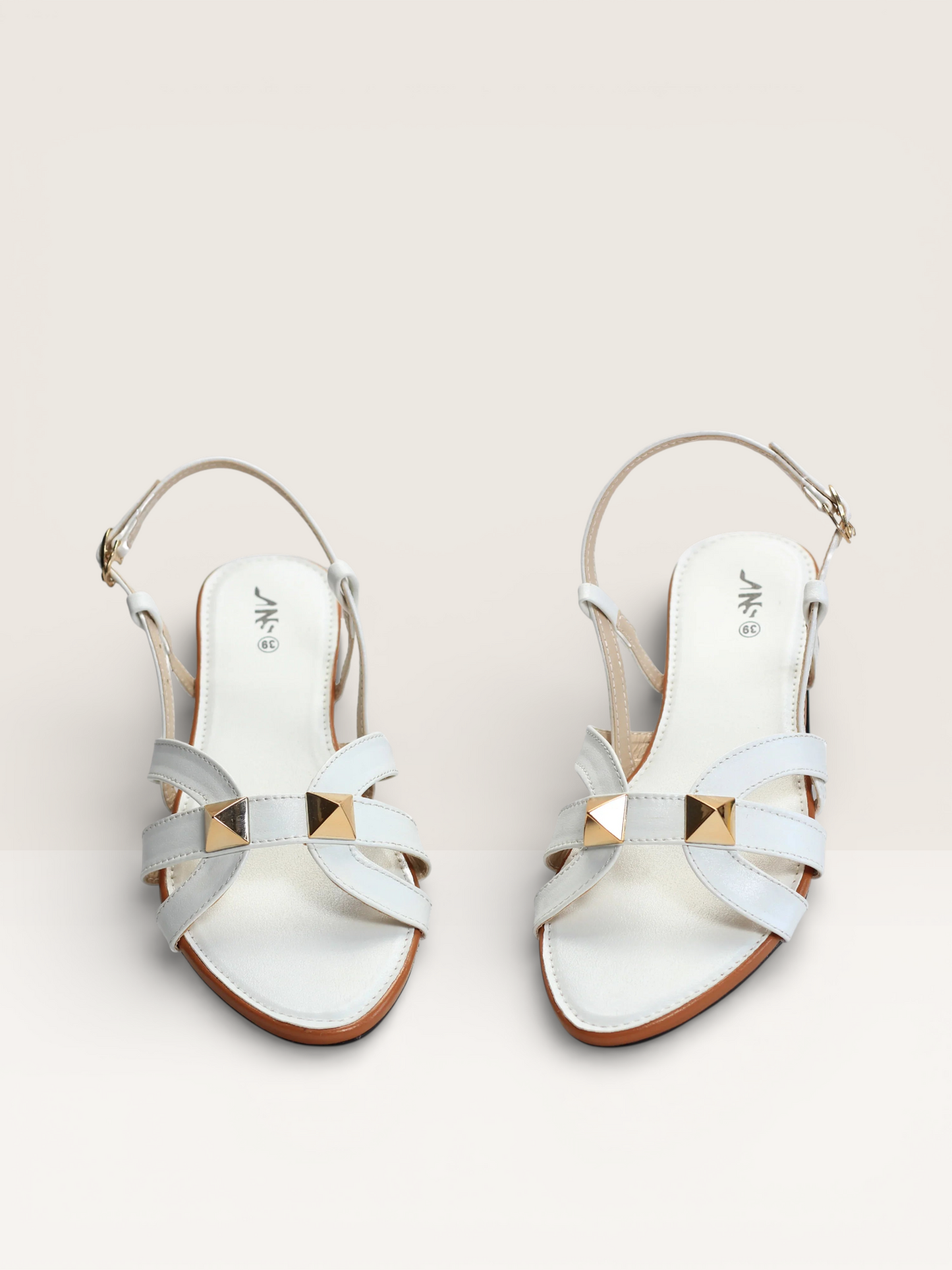 Studded Flat Sandals with Ankle Strap - Nawabi shoes bd - Nawabi Shoes BD