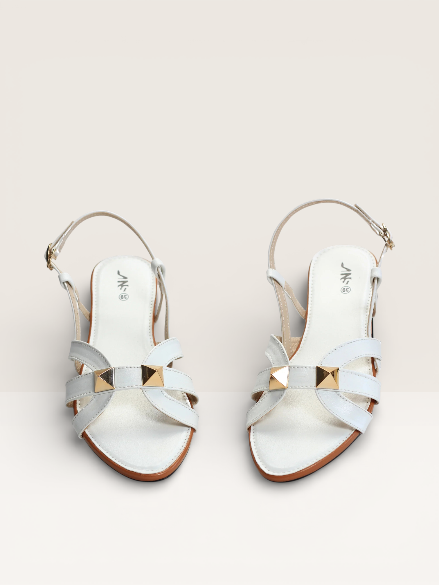 Studded Flat Sandals with Ankle Strap - Nawabi shoes bd - Nawabi Shoes BD