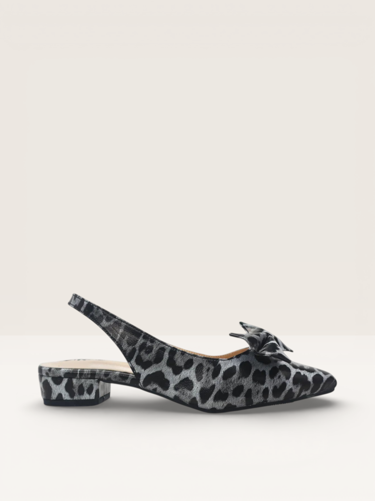 Dreamy Gleam Leopard Print Slingback Kitten Heels - nawabi shoes bd - Nawabi Shoes BD