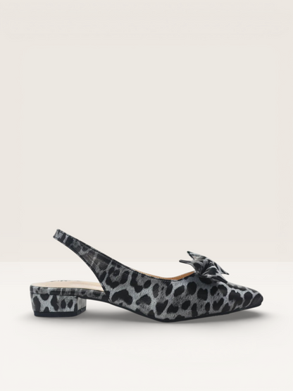 Dreamy Gleam Leopard Print Slingback Kitten Heels - nawabi shoes bd - Nawabi Shoes BD