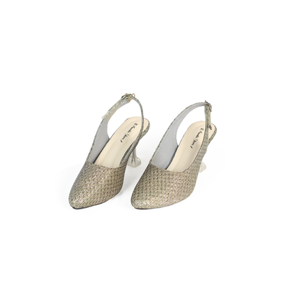 Olive Half Transparent Heels-Nawabi Shoes BD